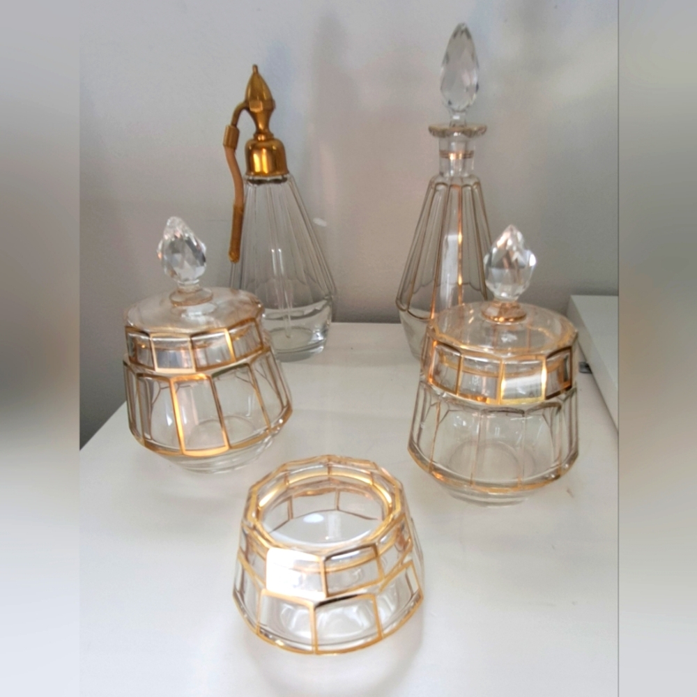 Vintage French Baccarat Perfume & Vanity Bottles (5)